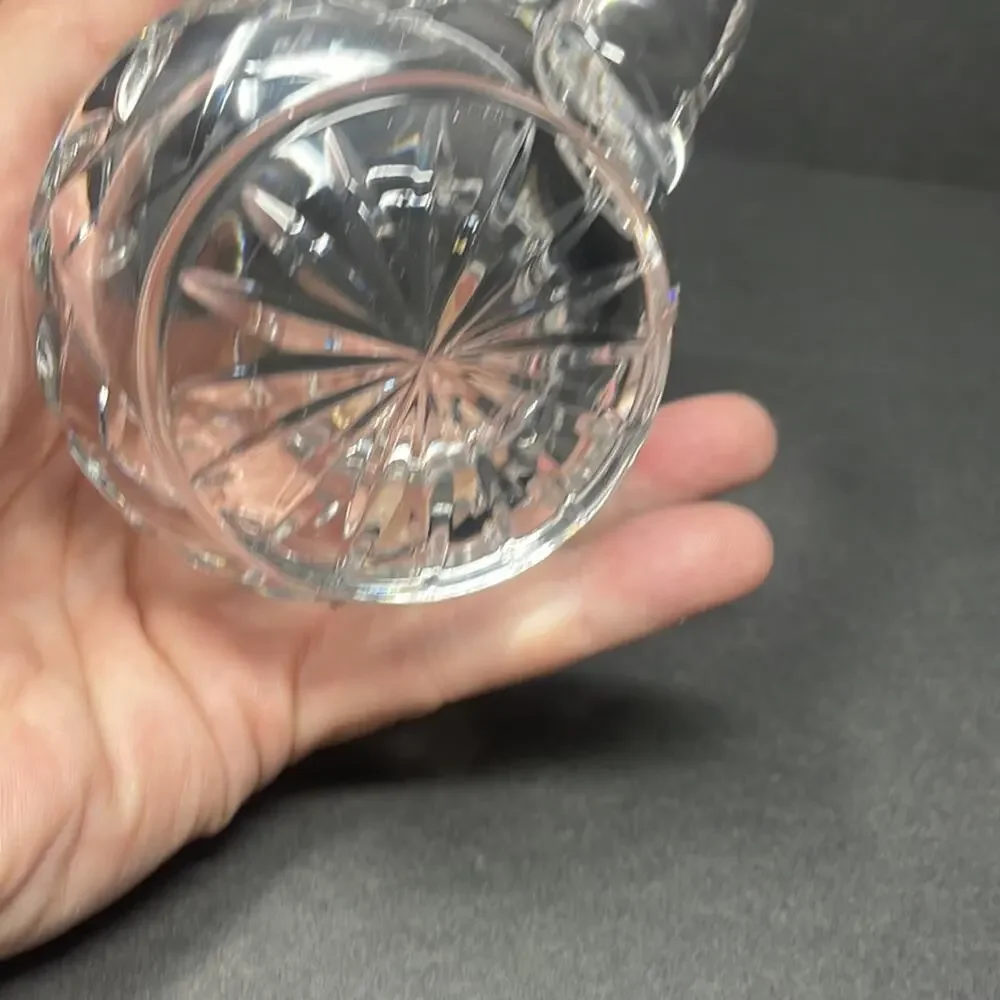Vintage Cut Glass Crystal Creamer & Sugar Bowl with Lid